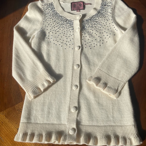 Juicy Couture cream sweater with silver sequins- petite - Picture 5 of 9